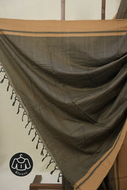 Brown Cotton Ilkal Saree - SRBCIS952