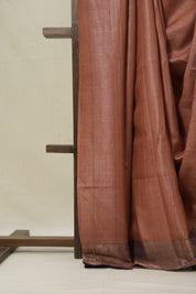 Peach Tussar Silk Saree - SRPTSS1781