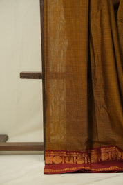 Mustard Narayan Peth Cotton Saree - SRMNPCS58