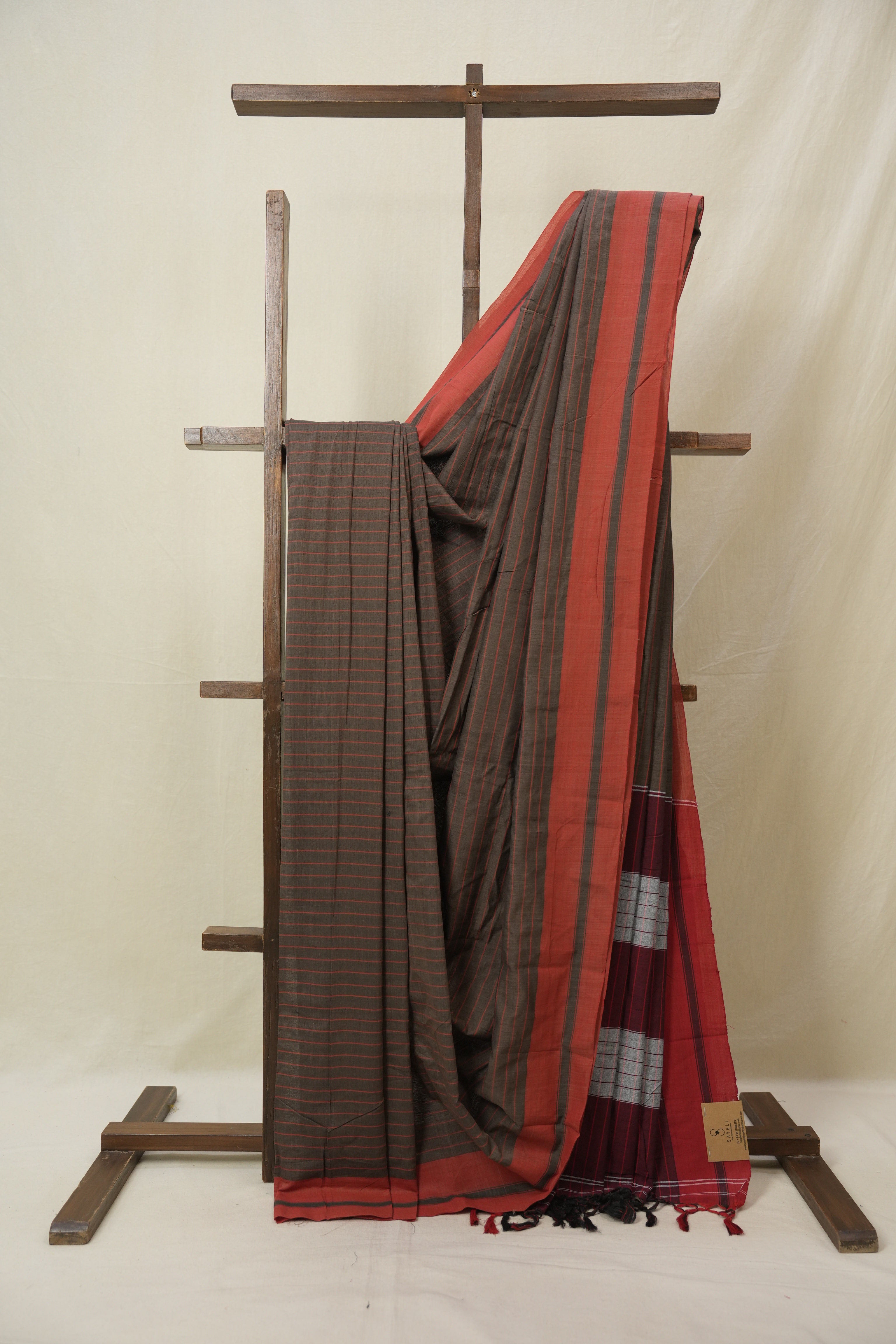 Brown Cotton Ilkal Saree - SRBCIS943