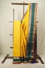 Mango Yellow Kanjivaram Silk Saree - SRMYKSS1083