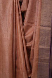 Peach Tussar Silk Saree - SRPTSS1781