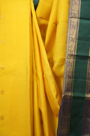 Mango Yellow Kanjivaram Silk Saree - SRMYKSS1083