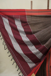 Brown Cotton Ilkal Saree - SRBCIS943