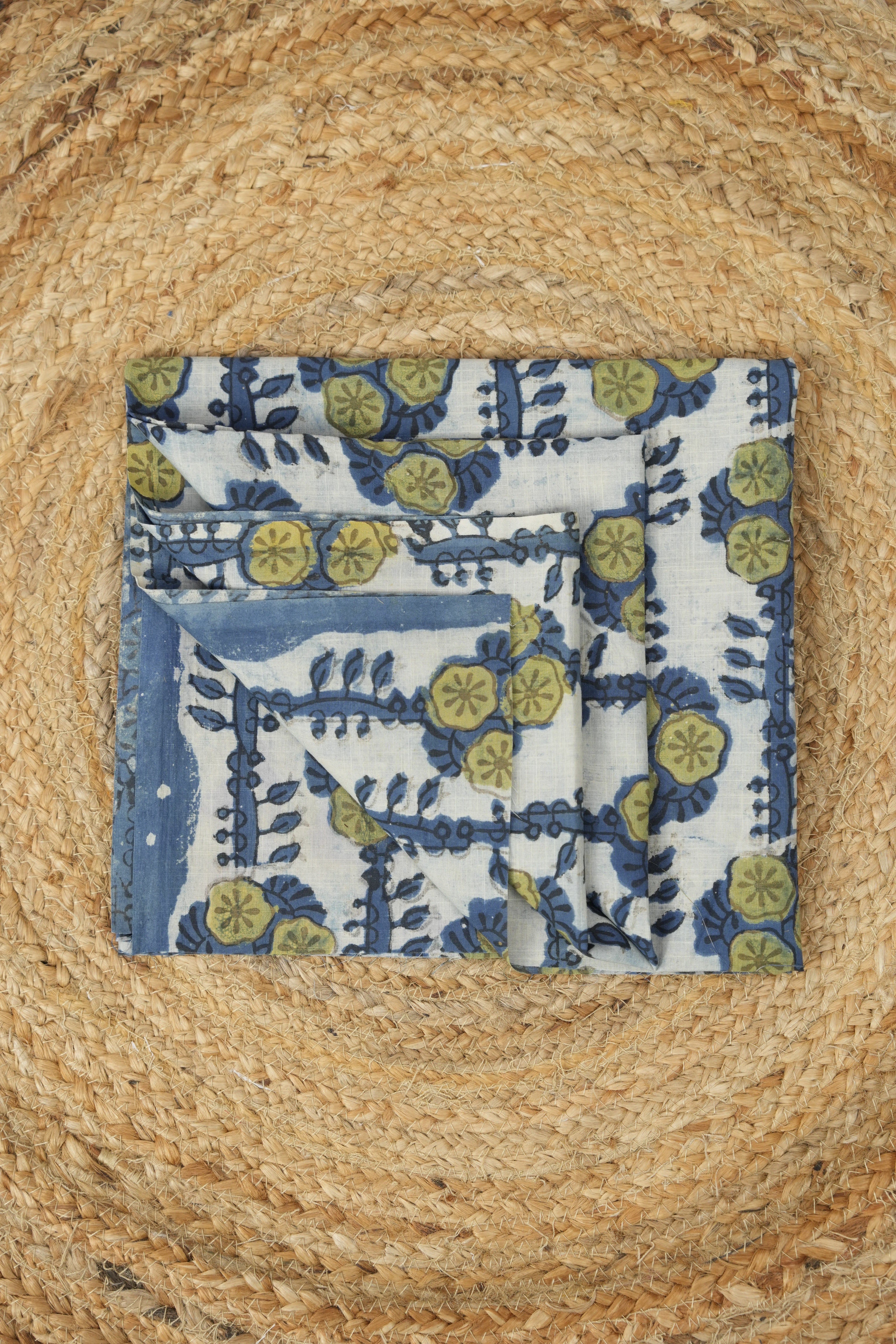 Hand Block Print Cotton Blouse Piece Set - SRCBPS10