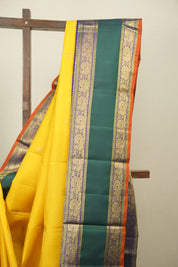 Mango Yellow Kanjivaram Silk Saree - SRMYKSS1083