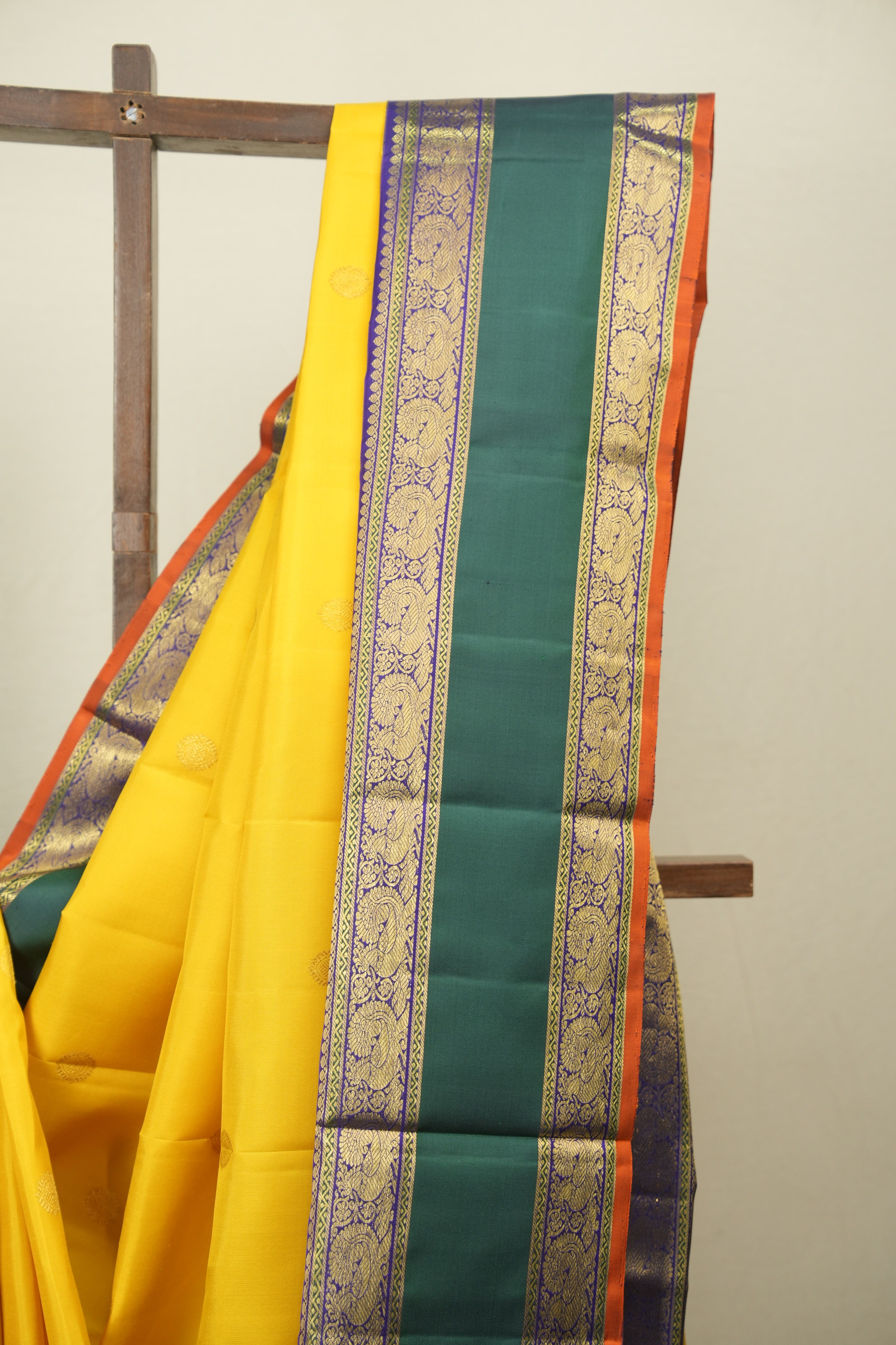 Mango Yellow Kanjivaram Silk Saree - SRMYKSS1083