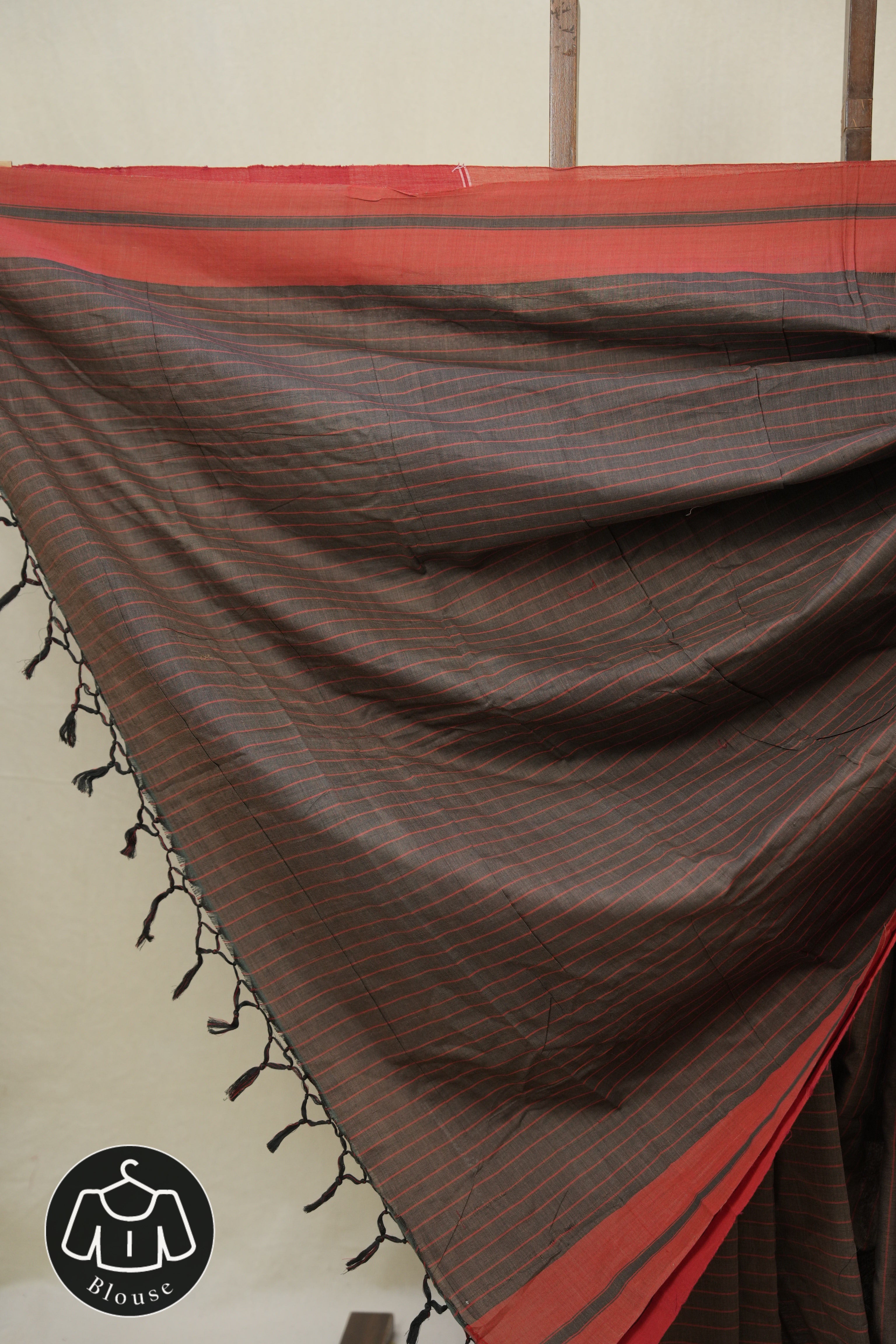 Brown Cotton Ilkal Saree - SRBCIS943
