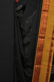 Black Narayan Peth Cotton Saree - SRBNPCS59