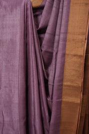 Lilac Tussar Silk Saree - SRLTSS1785