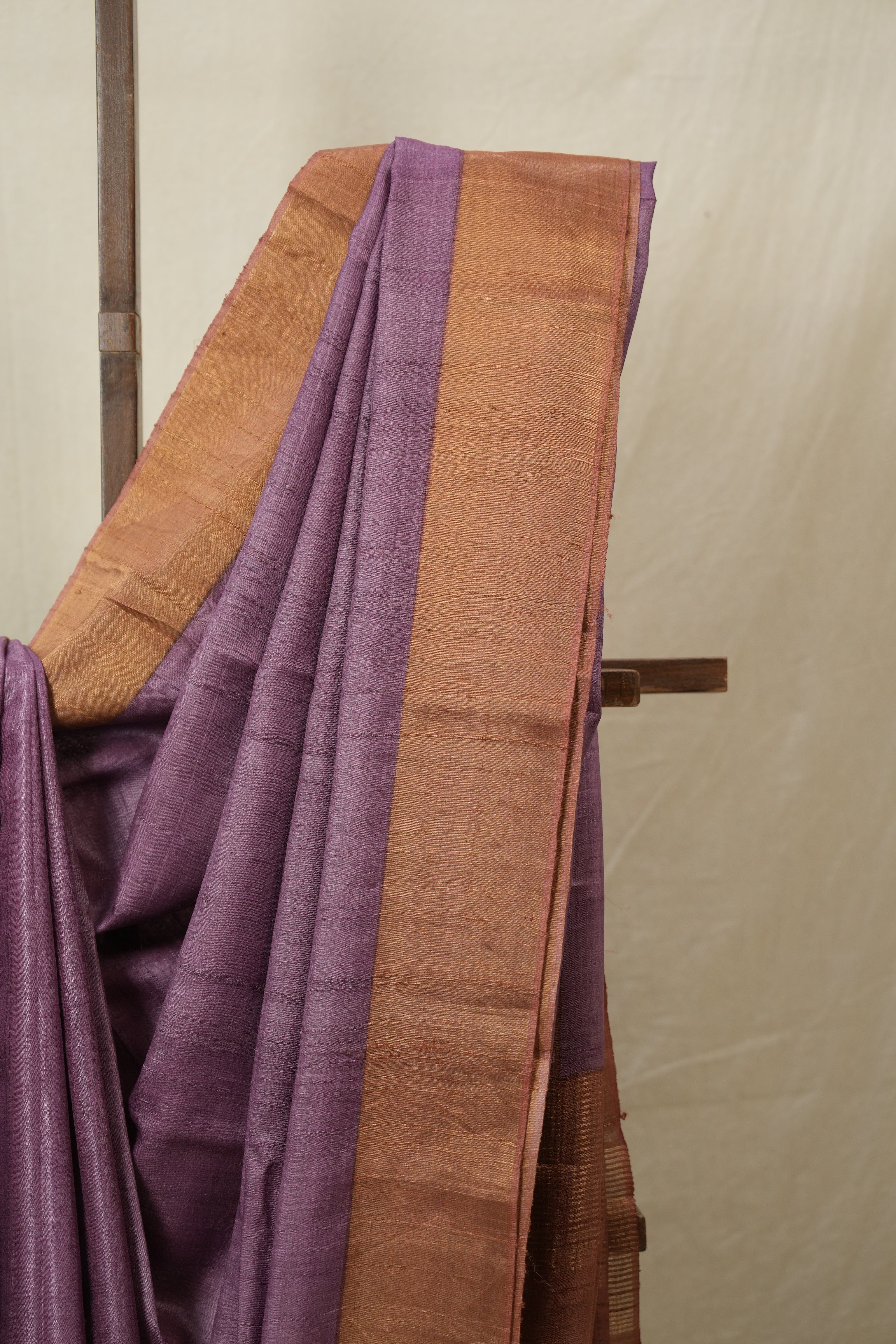 Lilac Tussar Silk Saree - SRLTSS1785