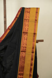 Black Narayan Peth Cotton Saree - SRBNPCS59