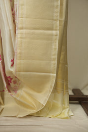 Cream Kanjivaram Silk Saree - SRCKSS1085