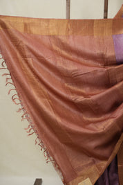 Lilac Tussar Silk Saree - SRLTSS1785