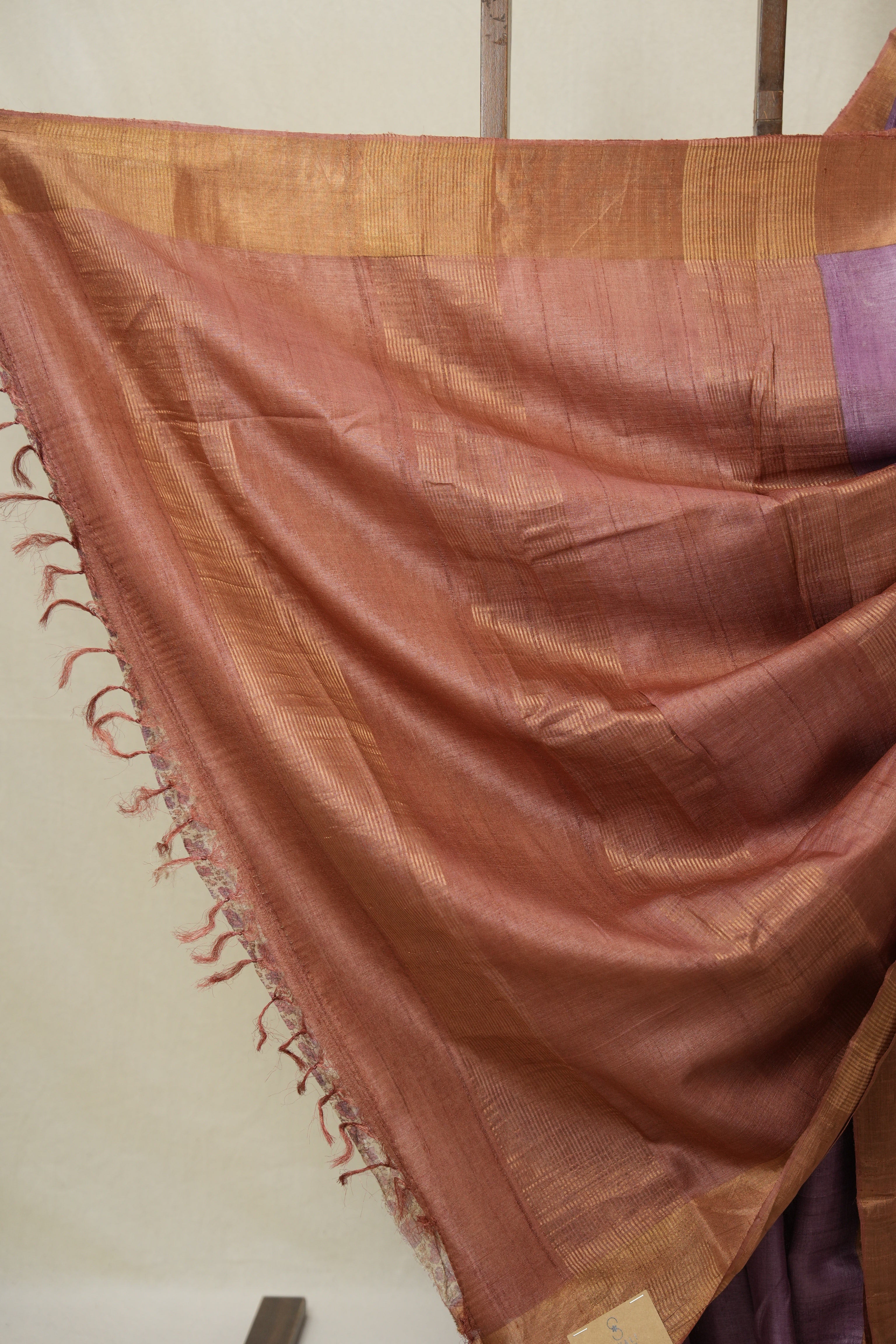 Lilac Tussar Silk Saree - SRLTSS1785
