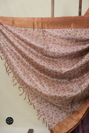 Lilac Tussar Silk Saree - SRLTSS1785
