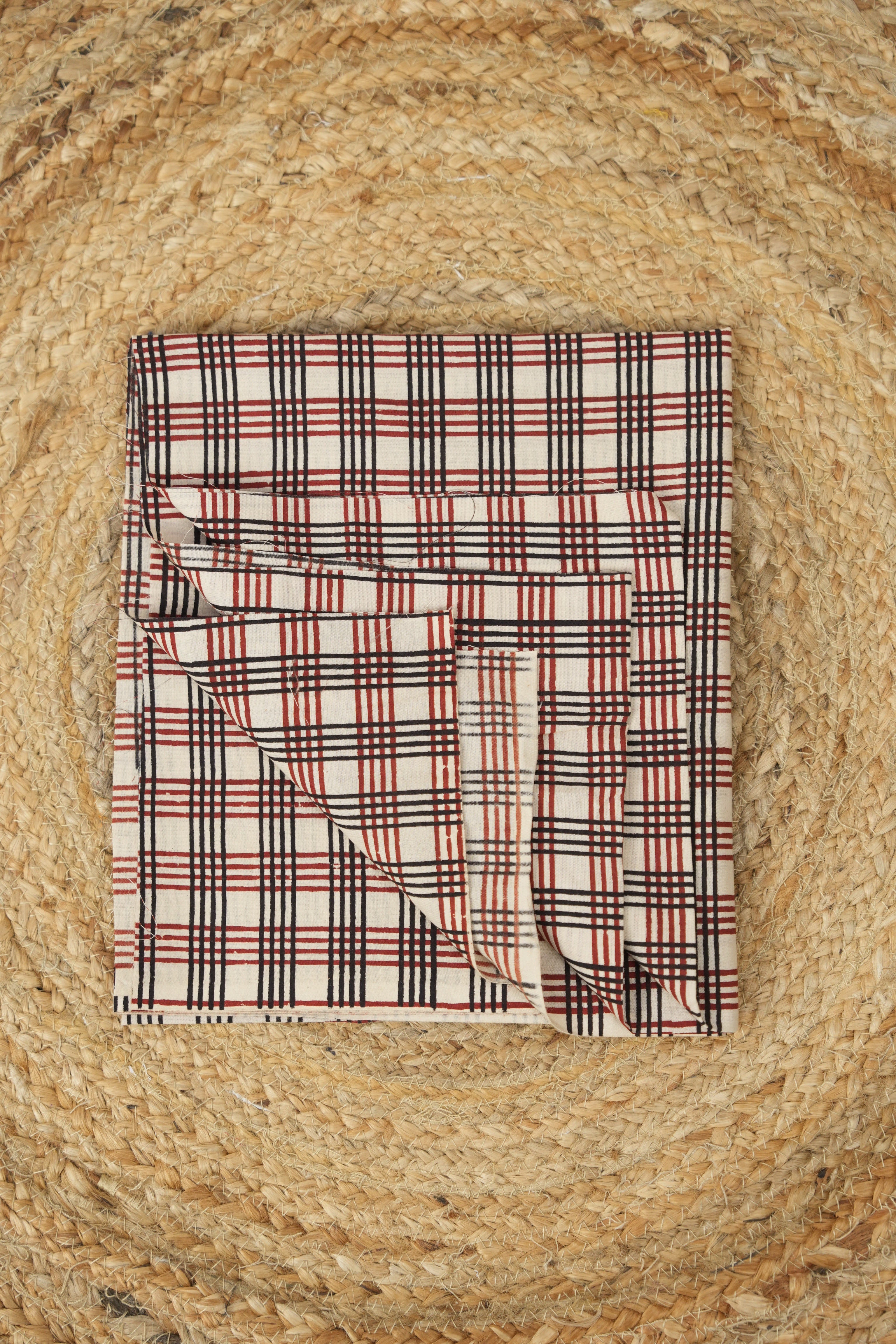 Hand Block Print Cotton Blouse Piece Set - SRCBPS11