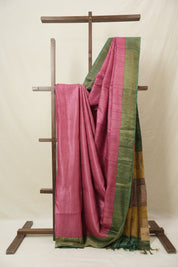 Pink Tussar Silk Saree - SRPTSS1783