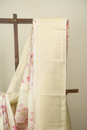Cream Kanjivaram Silk Saree - SRCKSS1085
