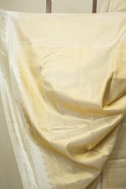 Cream Kanjivaram Silk Saree - SRCKSS1085