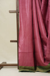Pink Tussar Silk Saree - SRPTSS1783