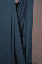 Teal Blue Cotton Ilkal Saree - SRTBCIS945