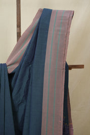 Teal Blue Cotton Ilkal Saree - SRTBCIS945