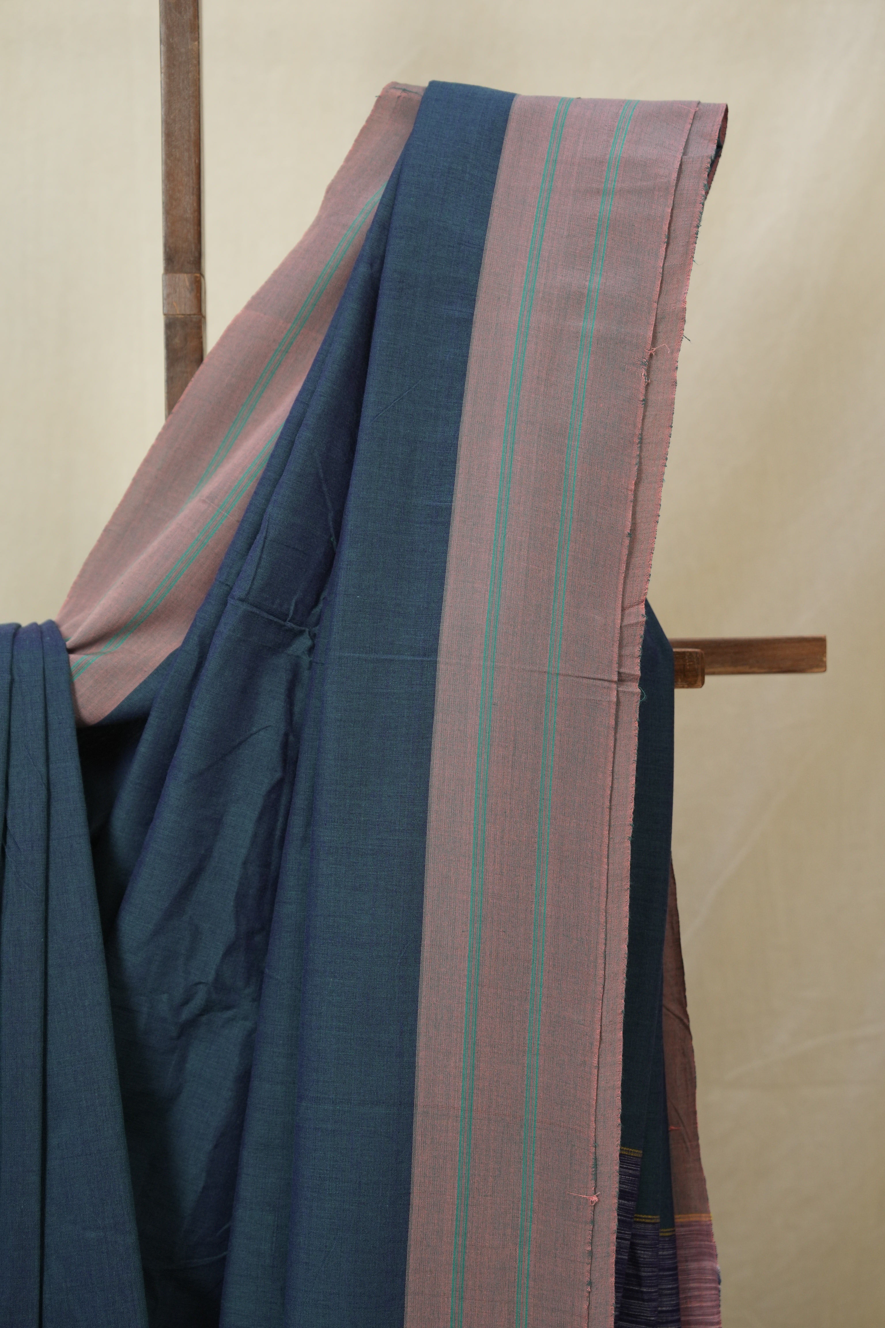 Teal Blue Cotton Ilkal Saree - SRTBCIS945