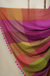 Multicolour Checks Bengal Cotton Saree - SRMCBCS176