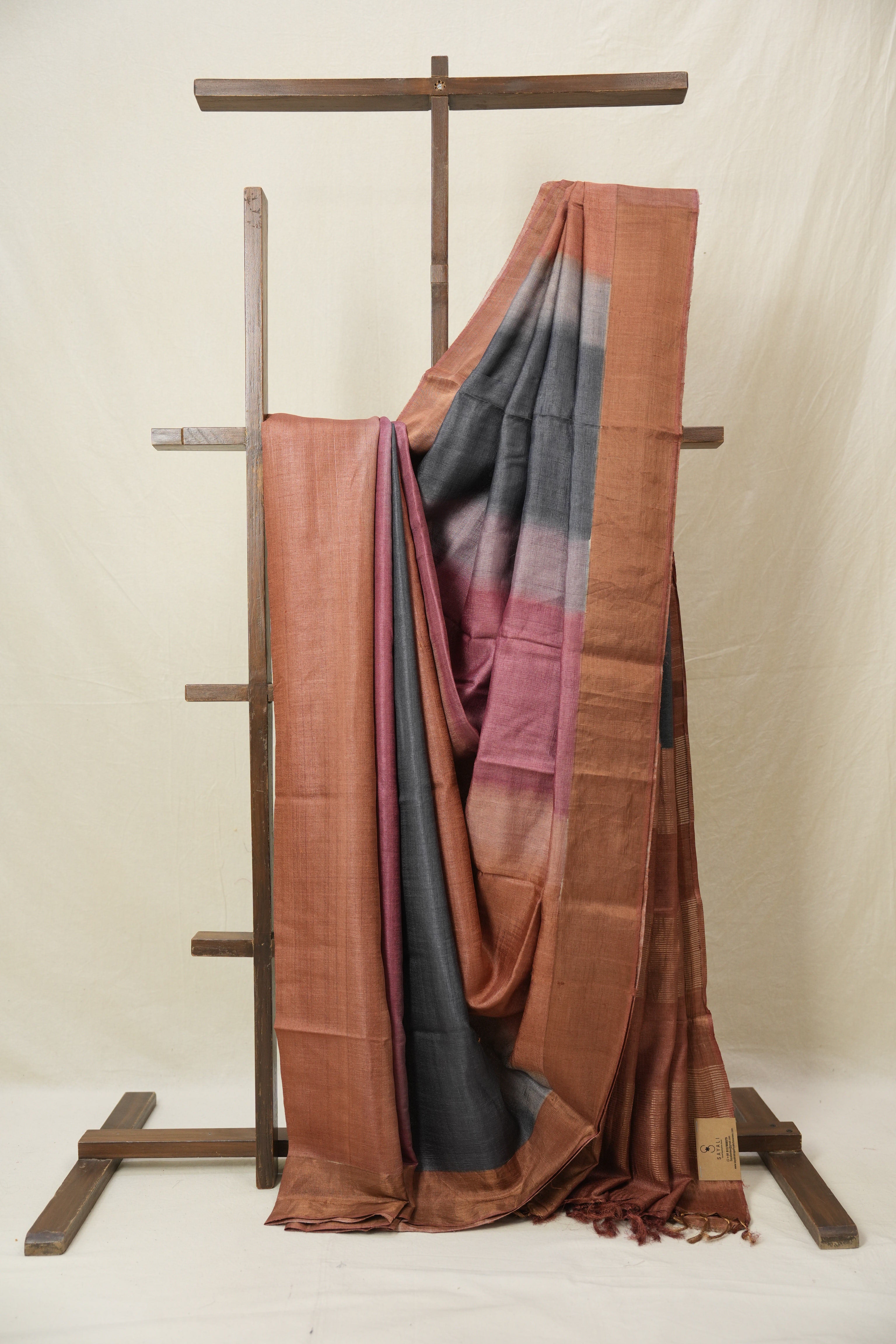 Multicolour Tussar Silk Saree - SRMTSS1784