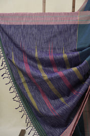Teal Blue Cotton Ilkal Saree - SRTBCIS945