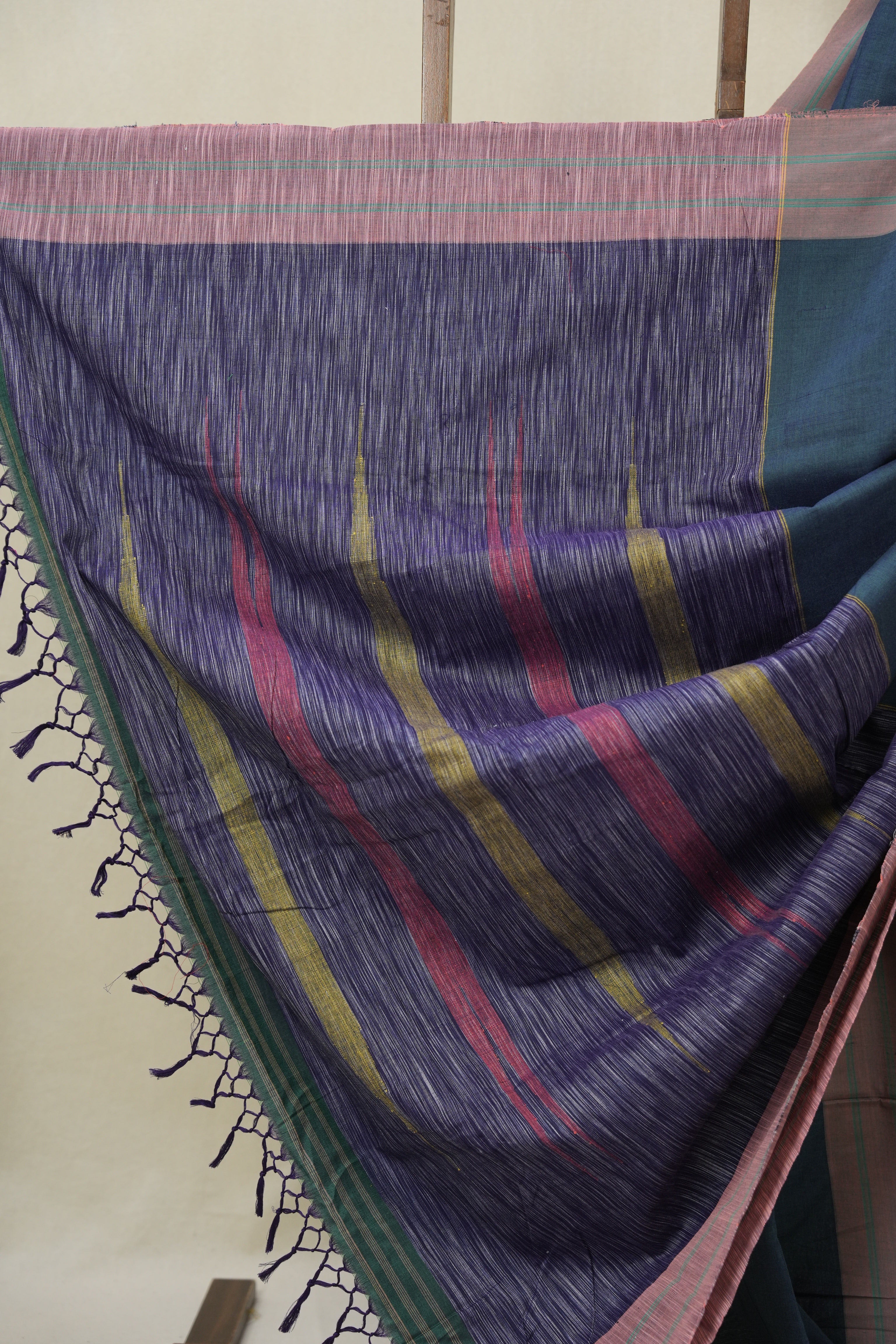 Teal Blue Cotton Ilkal Saree - SRTBCIS945