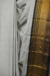 Grey Narayan Peth Cotton Saree - SRGNPCS68