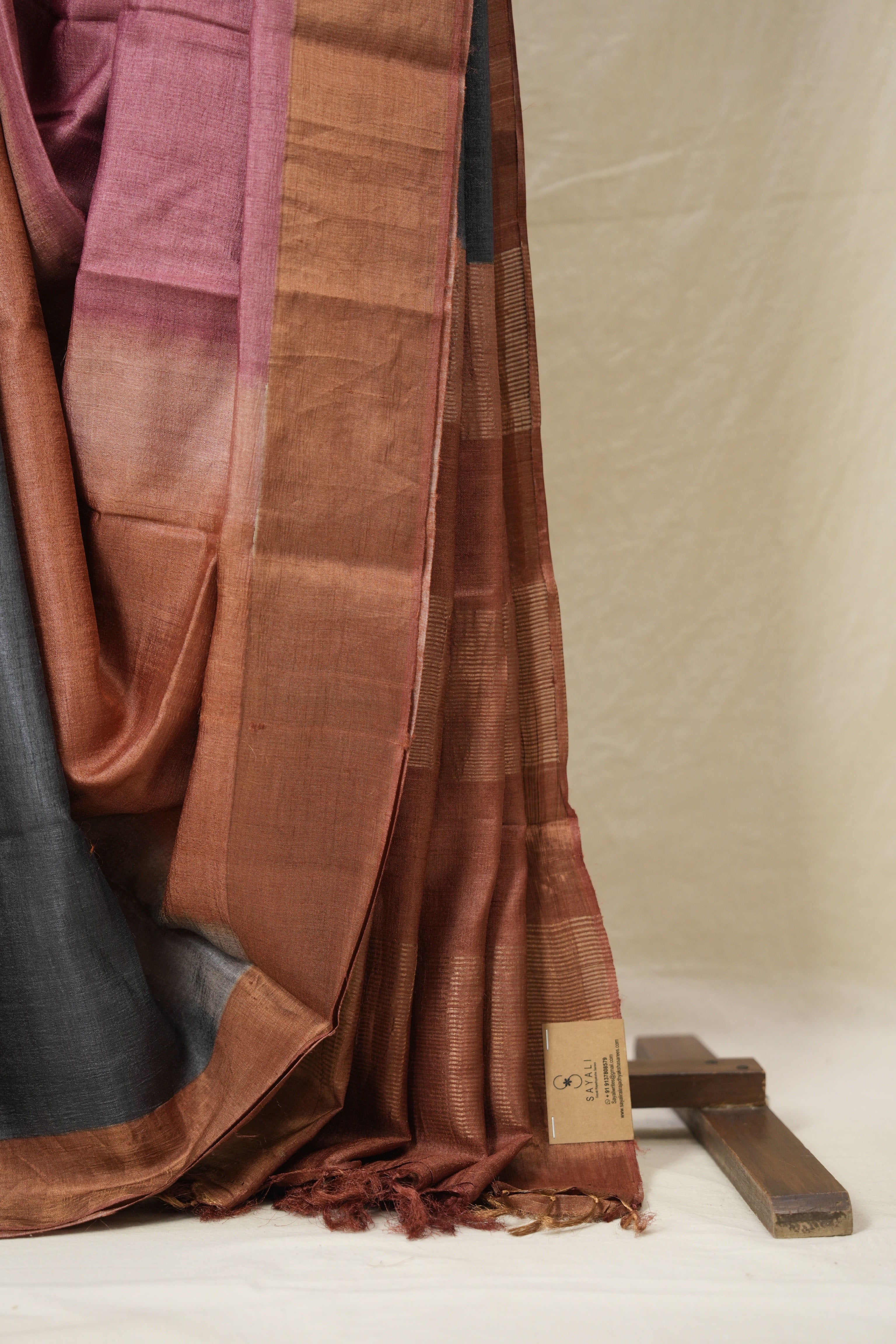 Multicolour Tussar Silk Saree - SRMTSS1784