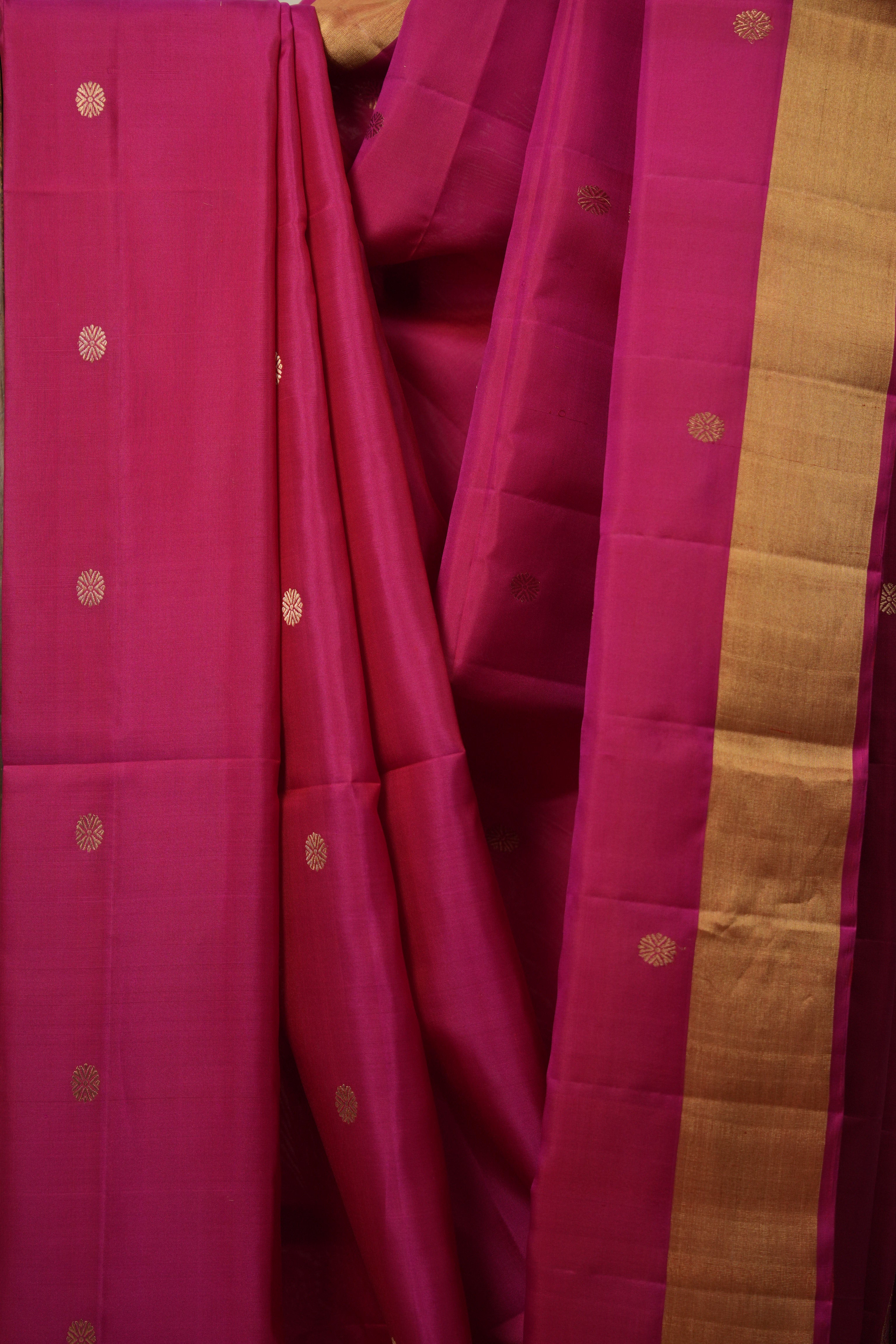 Rani Pink Soft Silk Saree - SRRPSSS400