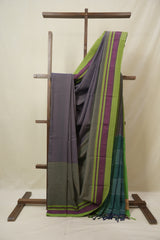 Two Tone Purple Cotton Ilkal Saree - SRTPCIS946