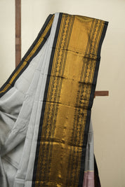 Grey Narayan Peth Cotton Saree - SRGNPCS68