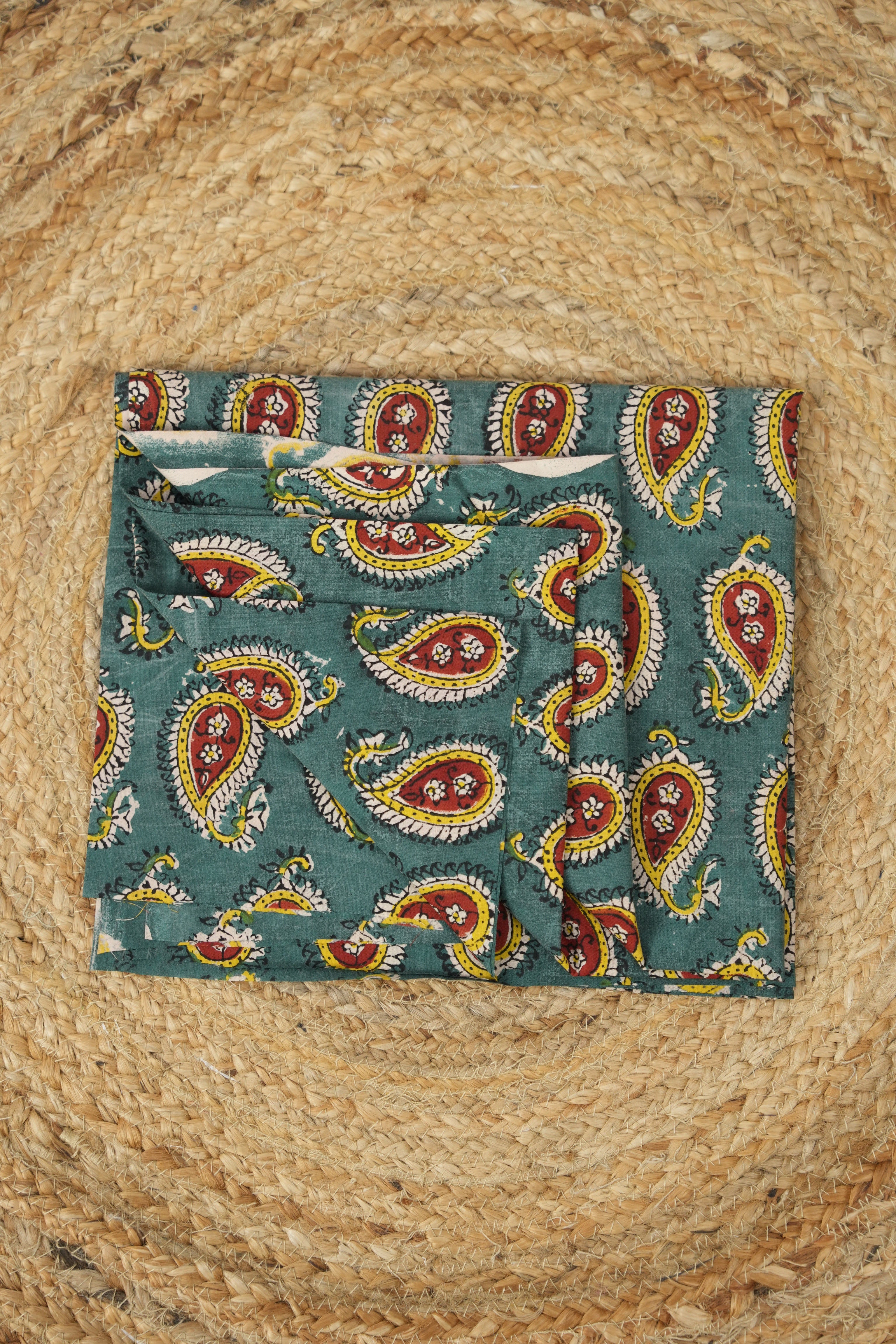 Hand Block Print Cotton Blouse Piece Set - SRCBPS22