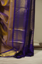 Dual Tone Golden Kanjivaram Silk Saree - SRDTGKSS1088