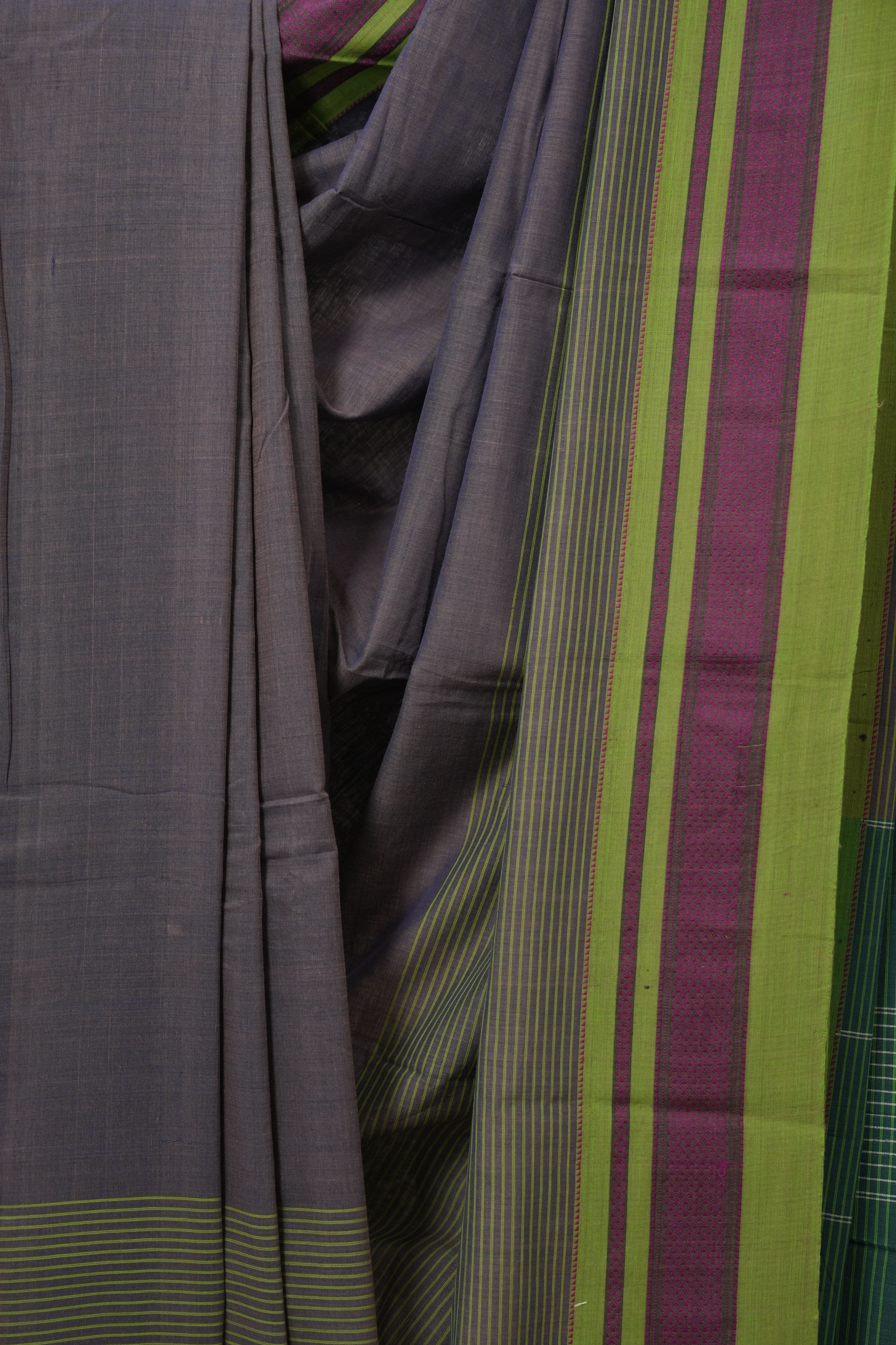 Two Tone Purple Cotton Ilkal Saree - SRTPCIS946
