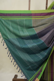 Two Tone Purple Cotton Ilkal Saree - SRTPCIS946