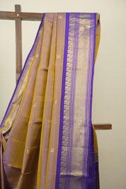 Dual Tone Golden Kanjivaram Silk Saree - SRDTGKSS1088
