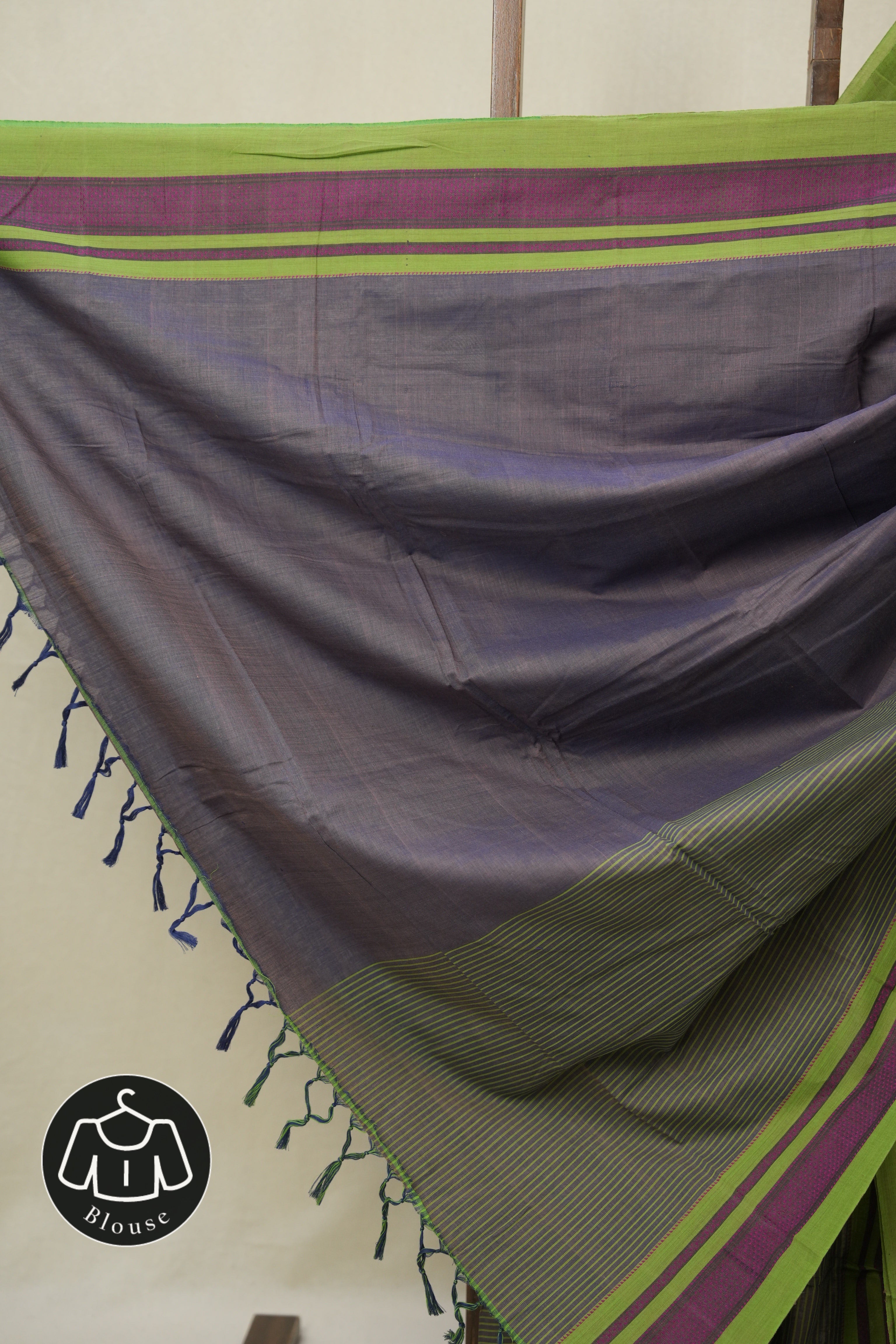 Two Tone Purple Cotton Ilkal Saree - SRTPCIS946