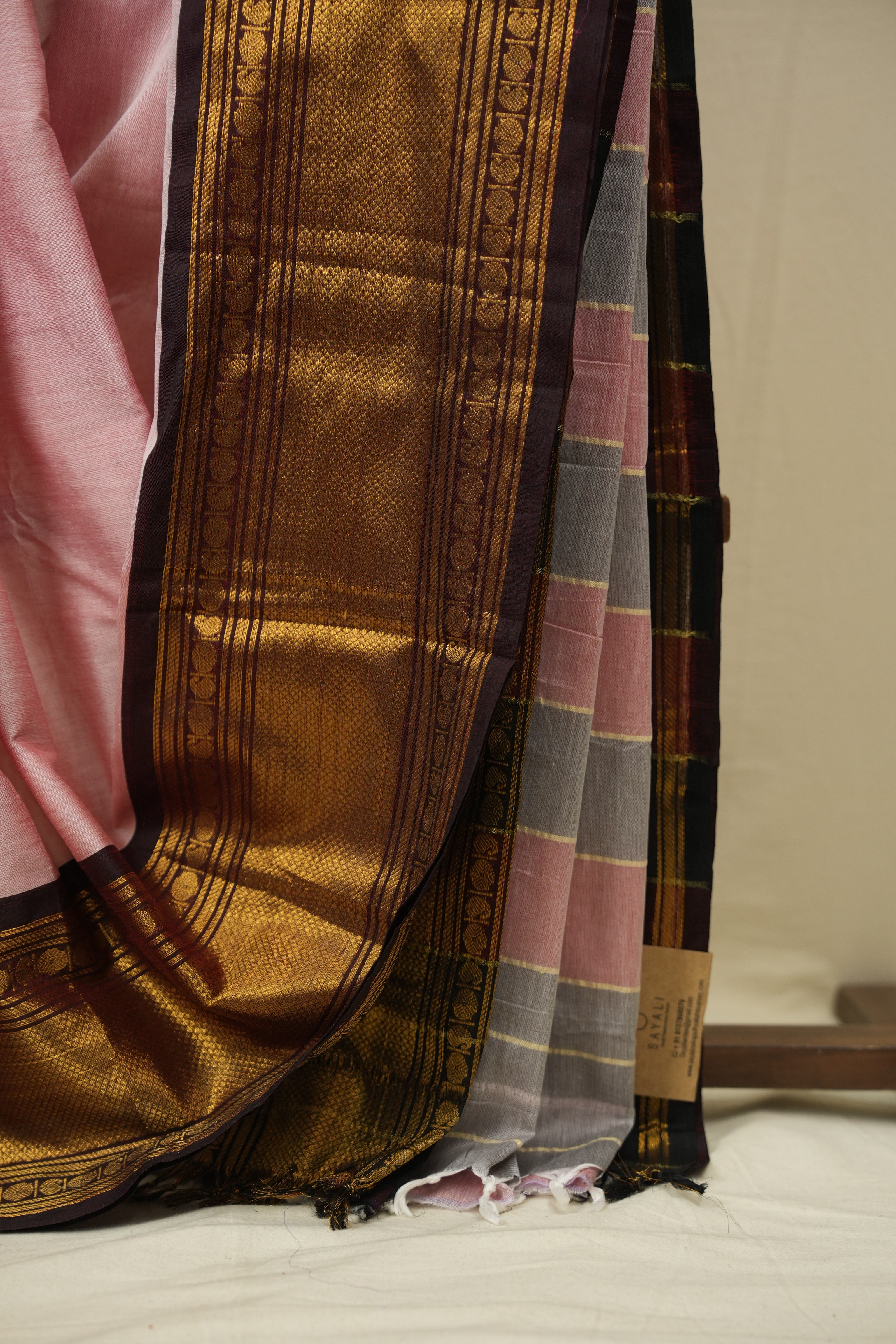 Mauve Narayan Peth Cotton Saree - SRMNPCS66