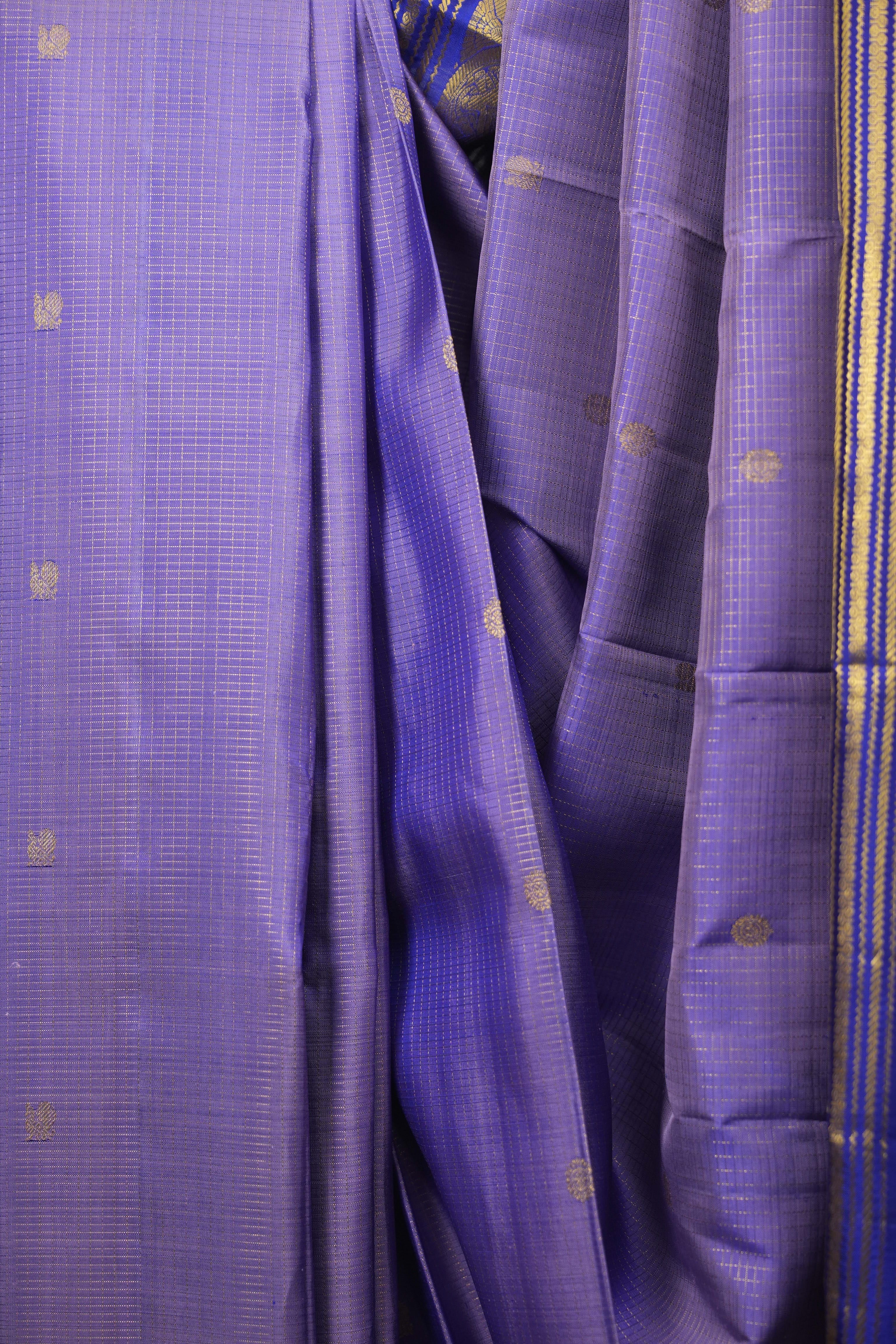 Lavender Kanjivaram Silk Saree - SRLKSS1087