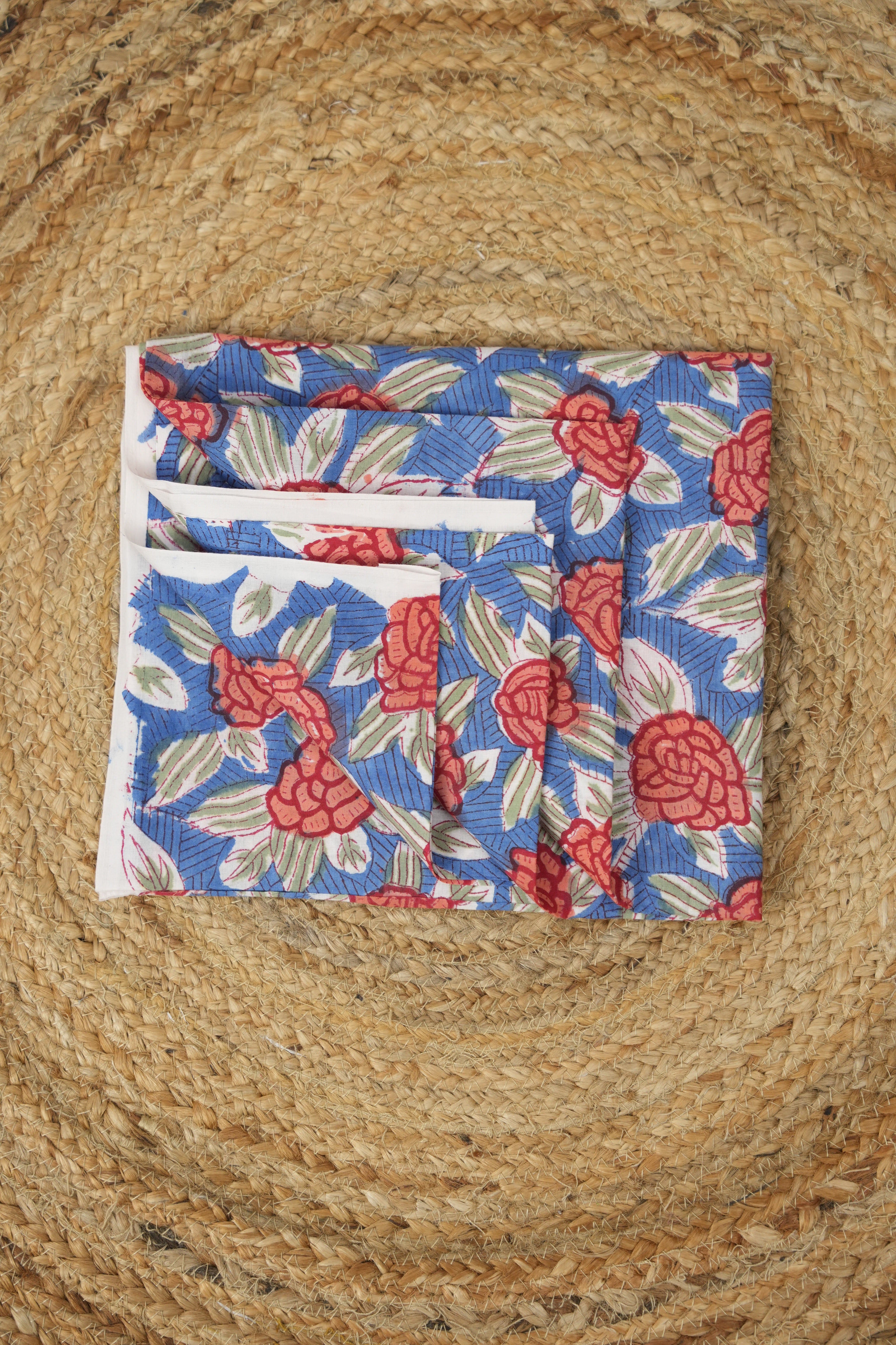 Hand Block Print Cotton Blouse Piece Set - SRCBPS23