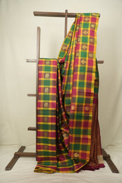 Multicolour Kanjivaram Silk Saree - SRMKSS1089