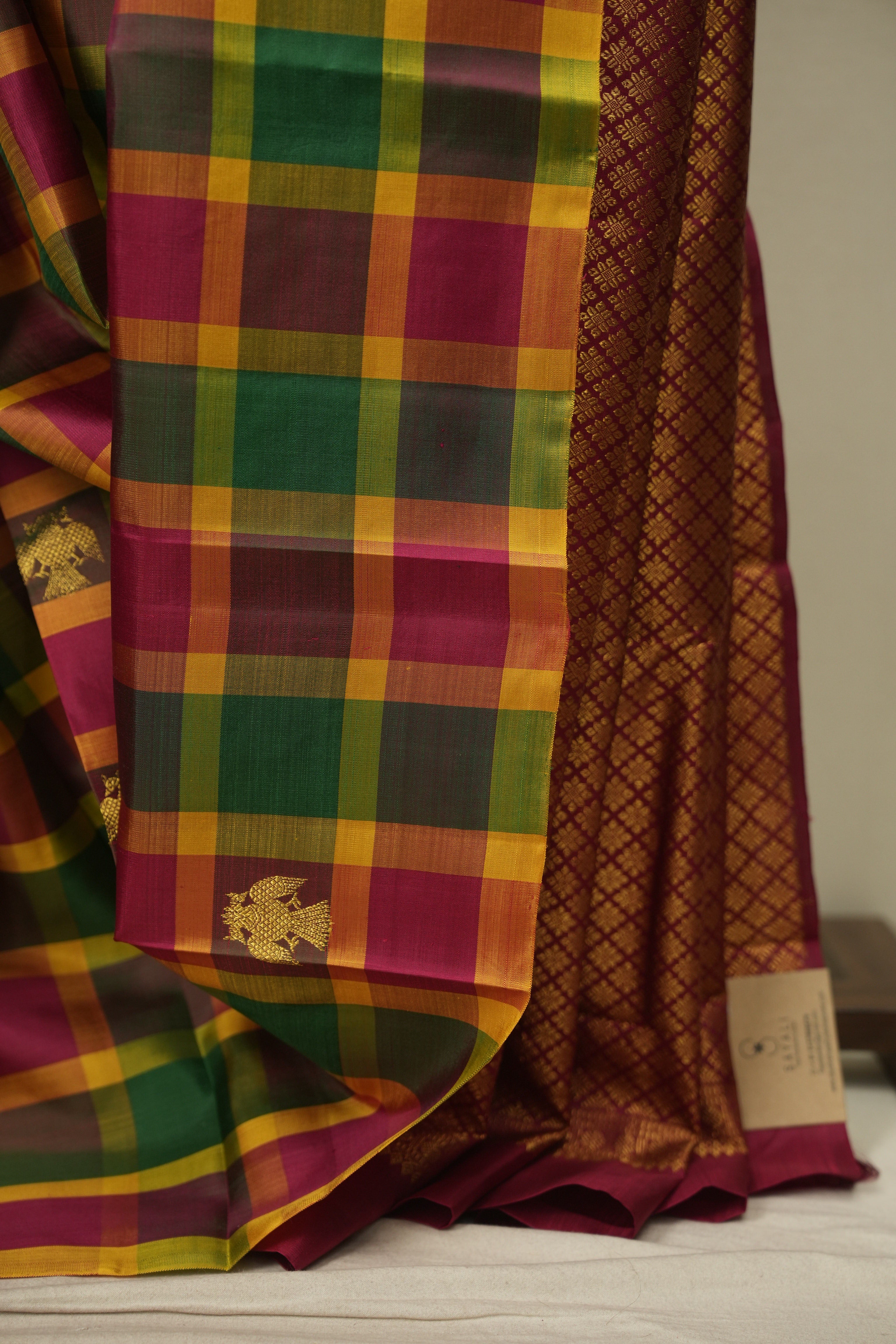 Multicolour Kanjivaram Silk Saree - SRMKSS1089