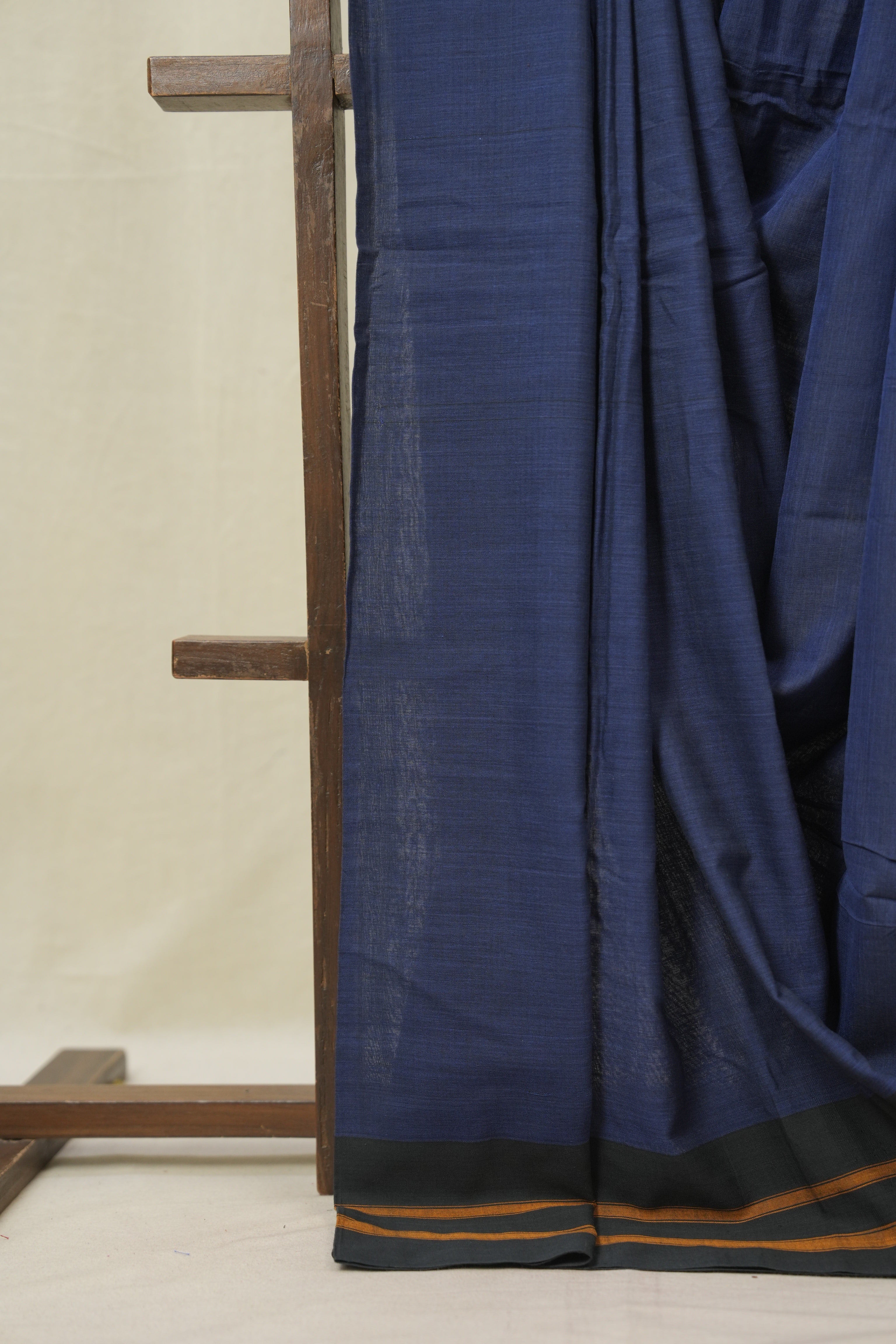 Royal Blue Cotton Ilkal Saree - SRRBCIS948