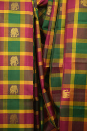 Multicolour Kanjivaram Silk Saree - SRMKSS1089